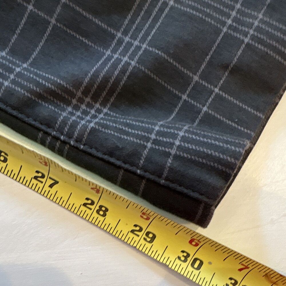 Torrid Plaid Ponte Stretch Straight Leg Dress Pants 18R Black Gray 30" Inseam - Picture 5 of 5